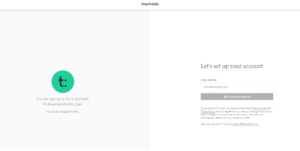 Create Your Teachable Account