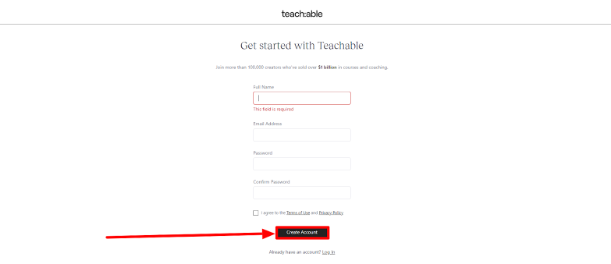 Create A New Teachable Account