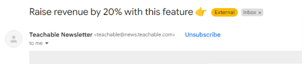 Sign up for the Teachable Newsletter