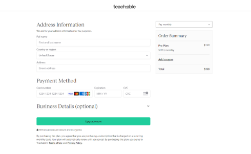 Teachable Dashboard